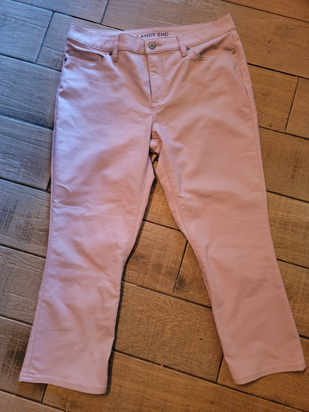 Lands' End Ladies' Blush Cropped Stretch Jeans